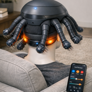 Location Pieuvre massante vibrante connectée pour la tête